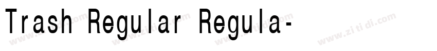Trash Regular Regula字体转换 Trash Regular Regula字体转换